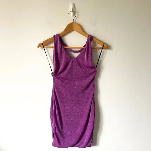 Princess Polly Riviera Halter Mini Dress in Purple  NWT Size 4 - Picture 2 of 6